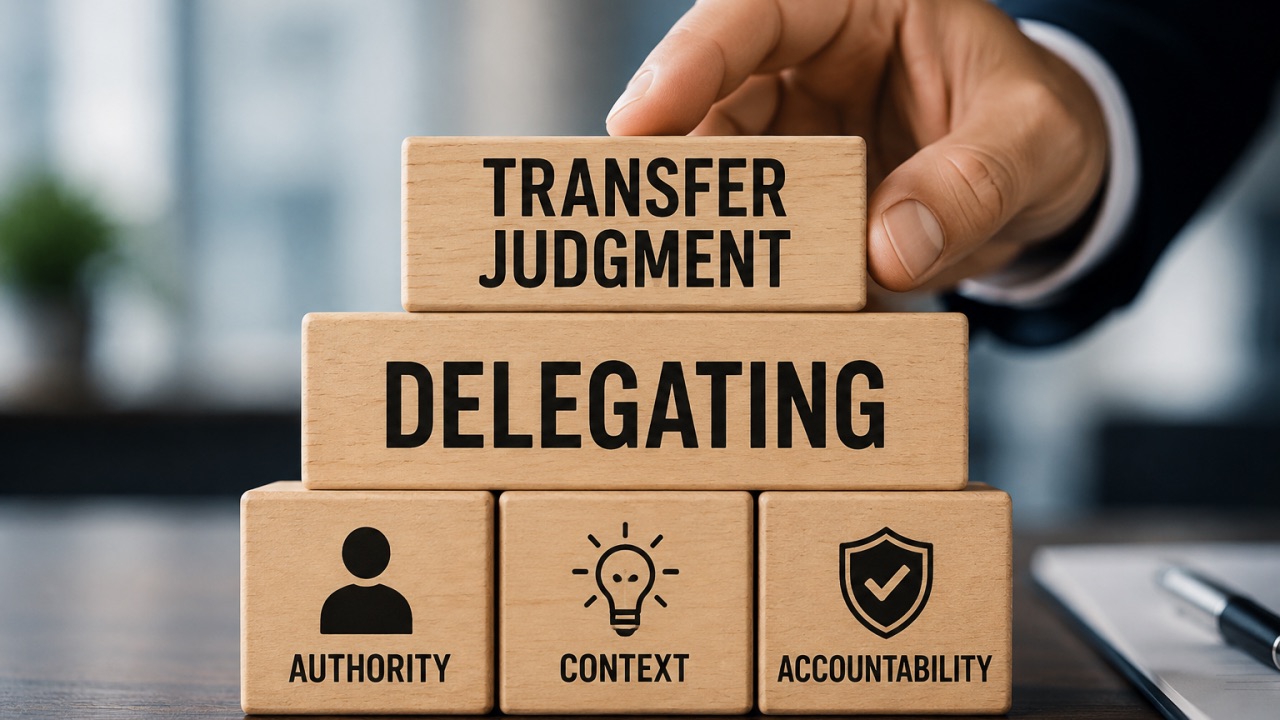 Delegation built on authority, context, accountability, and transferred judgment